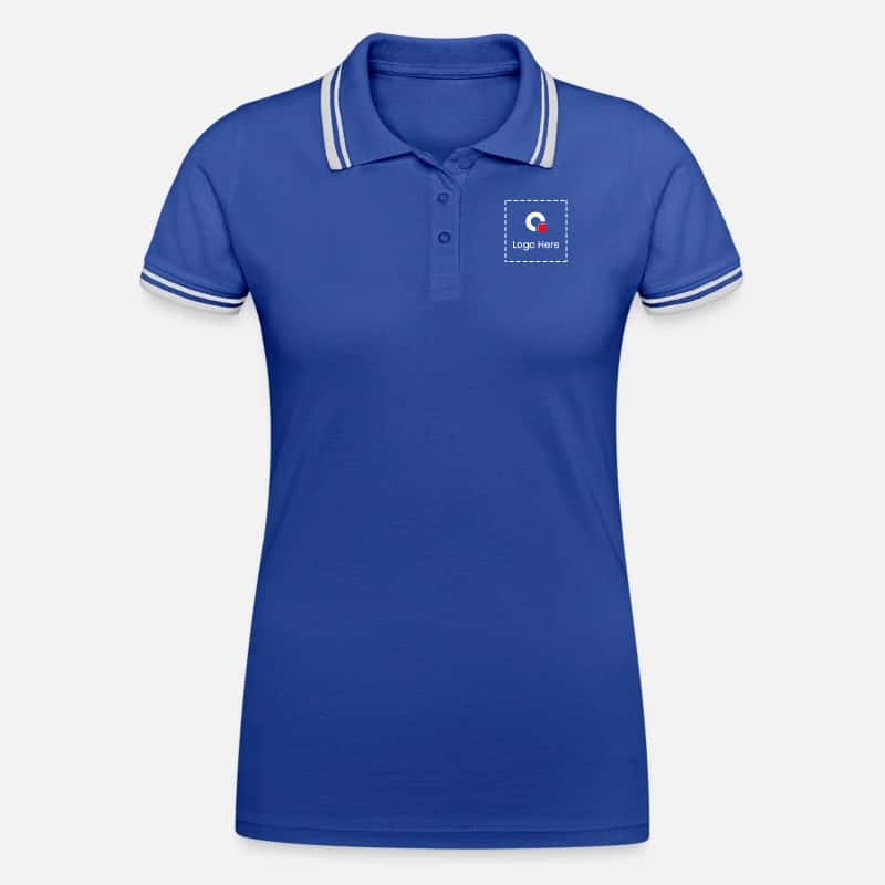 Custom Slim Fit Polo T Shirts for Women – Cobalt Blue (#2D4993)