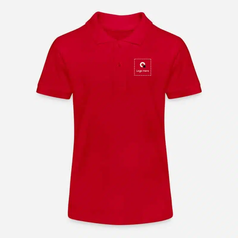 Custom Unisex Polo T Shirts – Lipstick Red (#B4001B)