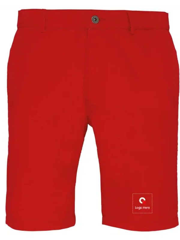 Classic Red Men Chino Shorts | Customized Shorts Manufacturer